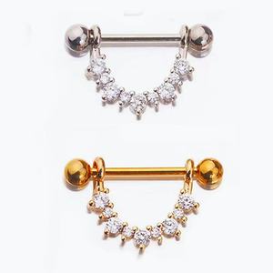 Joyería Corporal Sexy Personalizada para Mujer, Anillos de Acero Inoxidable para Pezones, Pendientes Helix, Joyería para <span class=keywords><strong>Piercing</strong></span> <span class=keywords><strong>en</strong></span> el Pecho - Product Image 4