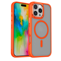 Coque de téléphone transparente givrée en acrylique pour iPhone 16, antichoc, minimaliste, créative, avec support magnétique pour voiture, personnalisable, vente en gros
