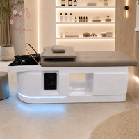 Lit de spa capillaire japonais luxueux, ergonomique, avec éponge haute densité, chaise de lavage pour salon de beauté, lavage des cheveux et hydrothérapie