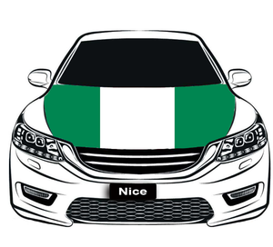 Funda Elástica para Capó de Coche con la Bandera Nacional de Nigeria, Cubierta Decorativa para Capó de Motor para Exhibiciones de Automóviles - Product Image 1