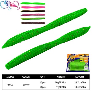 10 señuelos blandos de cola larga de 7g/10g de hundimiento lento, gusanos Senko Finesse sin peso para montajes de pesca con cebo natural para lubina, perca y pescado de pesca ligera. - Product Image 2