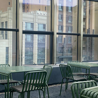 Chaises et tables de style industriel pour espaces de loisirs extérieurs, aménagement créatif pour salons de thé, cafés, cours et balcons en fer forgé