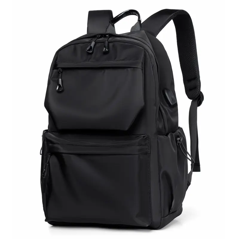 Customized Men Leisure Large Capacity Polyester Waterproof Laptop Backpacks School Bags Unisex