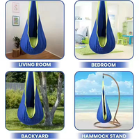 Hamac suspendu en toile Baichuang, durable, pour enfants, extérieur, intérieur, camping, randonnée, siège suspendu pour 1 personne, toutes saisons