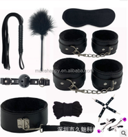 SM jeu costume Bondage ensemble adulte fétiche Kits lit contraintes Bondage peluche PU Sexy flirter jouets alternatifs attaché BDSM Bondage ensemble