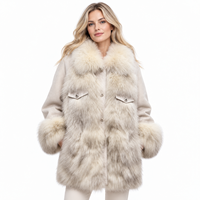 Parka à capuche OEM avec fourrure de lapin intégrée, poches à rabat, épaules tombantes, coupe ample, pour l'automne et l'hiver, style urbain