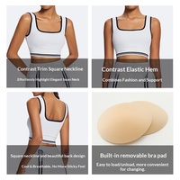 Nouvelle jupe de sport unie anti-exposition avec coussinets de poitrine intégrés pour le tennis, la course, le fitness et le yoga, ensemble de vêtements de tennis en polyester et élasthanne, collection Printemps