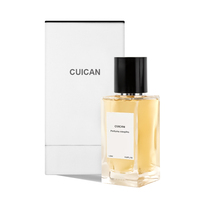 Flacon de Parfum Carré en Verre Personnalisé OEM, Rechargeable, 30ml 50ml 100ml, Rectangulaire Vintage Portable Vide, Noir, avec Bouchon en Plastique