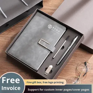 A5 Business <b>Notebook</b> Gift Box Set Faux <b>Leather</b> Cover Dowling Paper Custom Logo High-End Stationery Office Notepad Event Souvenir - Product Image 2