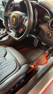Tapis de sol en nylon personnalisés avec couleur et emblème pour Ferrari 488 GTB Pista Spider, tapis de voiture épaissis pour supercar - Product Image 6