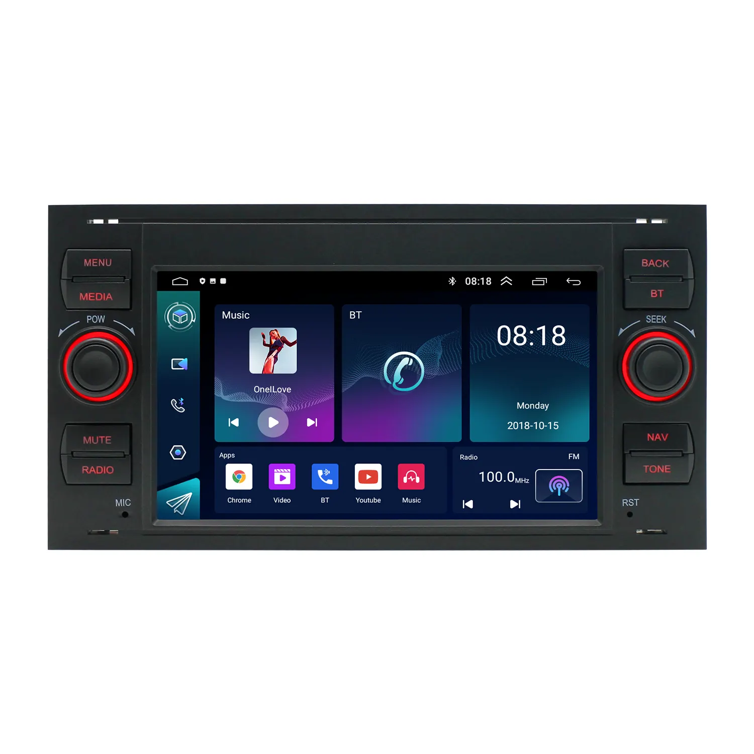 Radio DVD mobil Android 2 Din, pemutar DVD Mobil auto android 2 Din untuk Ford Focus Transit GPS WIFI DSP BT