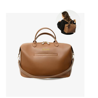 Sac à couches portable en cuir végétalien de voyage de luxe en usine pour bébé sac à dos avec matelas à langer pour femmes