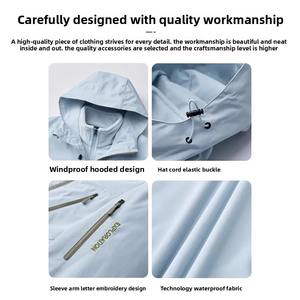 <span class=keywords><strong>Veste</strong></span> coupe-vent de <span class=keywords><strong>montagne</strong></span> pour homme, nouvelle collection printemps, coupe-vent et imperméable, design tendance, décontractée, surdimensionnée, vêtement d'extérieur - Product Image 5