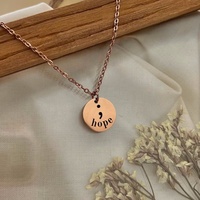 Collier personnalisé MECYLIFE avec un point d'interrogation et un signe d'espoir, cadeau de Noël significatif pour grand-mère et mère, pendentif en or