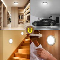 Veilleuse murale LED rechargeable intelligente moderne en ABS blanc avec détecteur de mouvement, télécommande et variateur d'intensité pour la décoration de la pièce