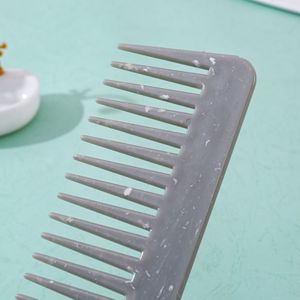 Peigne à dents larges avec logo personnalisé Peigne à cheveux antistatique en plastique démêlant texture marbrée pour la <span class=keywords><strong>coiffure</strong></span> - Product Image 2