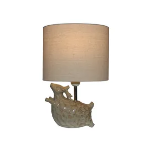 Chinese supplier wholesale hotel nightstand dining desk lamp cute animal cute table lamps ceramic desk lamp