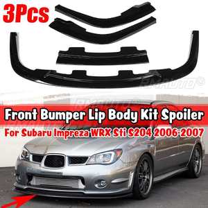3pcs Car Front Bumper <b>Splitter</b> Lip Spoiler <b>Splitter</b> Deflector Lips Cover Trim Body Kit for Subaru Impreza WRX Sti S204 2006-2007 - Product Image 1