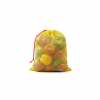 Sacs en filet et sacs tissés en polypropylène jaune vif personnalisés, adaptés aux oignons, pommes de terre, légumes, etc.