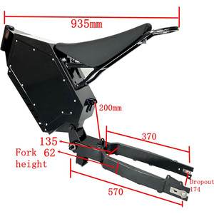Cuadro de Bicicleta Eléctrica Stealth Bomber Fat, 26x4.0, Fibra de Carbono, Freno de Disco - Product Image 1