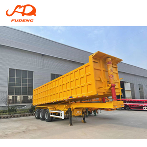 รถพ่วงบรรทุกแบบเตี้ย 3 เพลา ทรงสี่เหลี่ยม ยี่ห้อ FUDENG แบบกำหนดเองได้ สำหรับขายในเคนยา ใช้ขนส่งทราย ถ่านหิน และขยะ - Product Image 2