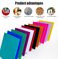 Lámina Acrílica de Color Morado de 4mm, Superficie Mate, para Marcos de Fotos Familiares, Resistente a Impactos, 1000x2000mm, Corte Personalizable