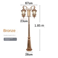 Lampe solaire LED en aluminium à haut poteau pour aménagement paysager, étanche, pour jardin, parc, villa, utilisation en rue