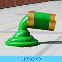 Grande sculpture en résine en forme de seau de peinture, statue colorée à effet de peinture fluide, décoration paysagère pour jardin extérieur, pelouse et art public