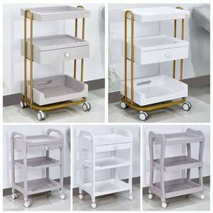 Ay อุปกรณ์ต่อผมสำหรับร้านทำผมสีทองรถเข็นสำหรับร้านทำผมสีขาว - Product Image 6