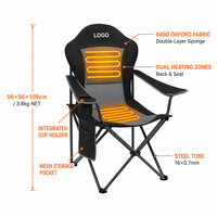 Fauteuil de camping pliable personnalisé, chauffant, portable, ultraléger, pour la randonnée, les voyages, les pique-niques, la pêche, la plage, le jardin