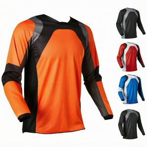 Camiseta de Motociclismo para Hombre, Manga Larga, Transpirable, de Secado Rápido, Absorbe el Sudor, Ropa Deportiva de Motocross, Entrenamiento para Adultos - Product Image 1