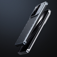 Funda protectora de fragancia a prueba de golpes con disipación de calor Simple de aleación de aluminio de lujo 2024 para teléfono móvil Xiaomi 14 Pro Ultra