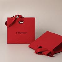 Sac en papier personnalisé pour bijoux avec logo, sac de shopping de haute qualité pour colliers et bagues, emballage cadeau personnalisé pour bijoux, sac à main en papier