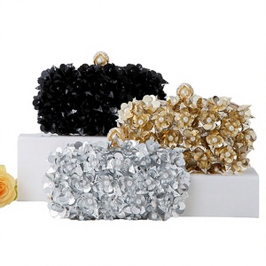 Wholesale Acrylic <b>Wedding</b> Evening Bags for Women Fashion Flower Magnetic Closure <b>Clutch</b> Shoulder Bag with Polyester Lining - Product Image 2