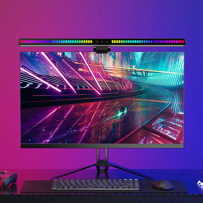 شريط إضاءة ذكي RGB مناسب للألعاب الرياضية يتميز بسهولة التحكم فيه باللمس وجهاز توصيل USB لشاشات الكمبيوتر الشخصي