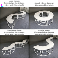 Table ronde en métal à 3 niveaux LEDA personnalisée pour événements, mariage, anniversaire, table de desserts, support de présentation de gâteaux blanc pour la décoration