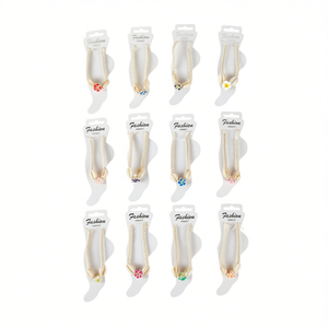 Cavigliera con conchiglie di frangipani e perline per donna, gioielli alla moda, 600 pezzi per colore - Product Image 1