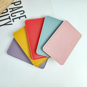 Dompet Rfid memblokir pemegang kartu ID pemegang kartu kulit sangat ramping pemegang kartu minimalis tempat kartu merah muda dengan <span class=keywords><strong>3</strong></span> Slot - Product Image 2