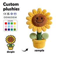 Boneka Bunga Daisy, Boneka Penguin, Boneka Kain, Hadiah untuk Anak-anak dan Wanita