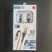 Câble de charge rapide Micro USB TLAI modèle TL-169 6A, chargeur USB Type-C en cuivre pur, gaine en nylon, blindage tressé, téléphone portable