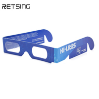 Papier carton arc-en-ciel feux d'artifice 3d lunettes personnalisé imprimé lumière Diffraction lunettes pour la fête de noël
