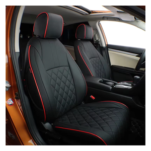 Fabricante EKR <span class=keywords><strong>de</strong></span> cuero <span class=keywords><strong>de</strong></span> lujo negro acolchado ajuste completo conjunto personalizado fundas <span class=keywords><strong>de</strong></span> asiento <span class=keywords><strong>de</strong></span> coche <span class=keywords><strong>para</strong></span> Civic - Product Image 2