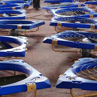 Ventilateur d'extraction PE bleu pour ferme avicole, ventilateur d'extraction pour bâtiment d'élevage de vaches, pour le refroidissement des fermes avicoles et laitieres