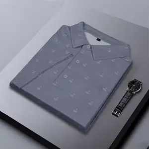 Camiseta polo masculina de luxo, personalizada, em estoque, 100% puro algodão, 3d, impressão completa