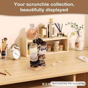 Wooden Hair Tie Storage Rack <b>Desktop</b> Simple <b>Shelf</b> For Hair Accessories Organization - Product Image 4