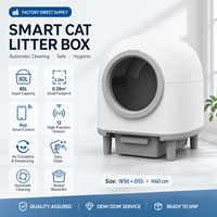 Litière pour chats entièrement fermée et autonettoyante en gros |   Prix d'usine Induction automatique |   ABS Grande Capacité Écologique
