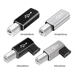 موصل USB-C أنثى لطابعة ذكر من نوع USB C إلى موصل USB B متوسط يدعم تزامن البيانات للطابعة الفحص آلة الفاكس البيانو