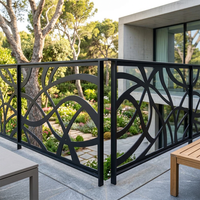 Rampe extérieure en aluminium pour balcon, escalier, villa, jardin, moderne, thermolaquée, résistante à la rouille, design personnalisé
