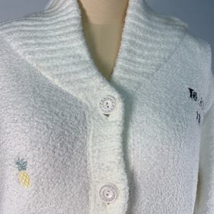Suéter Cárdigan de Otoño e Invierno con Botones, Bordado con Letras para Mujer, Suave y Cálido, Dulce y Versátil - Product Image 6