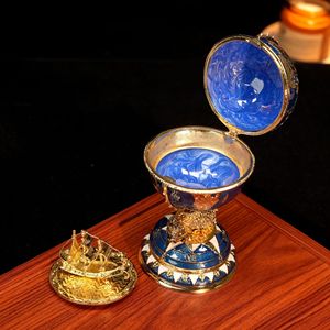 Wholesale Fast Shipping Blue Global Retro Egg-Shaped <b>Small</b> Ornament <b>Box</b> with Boat Creative Home Decor <b>Gift</b> - Product Image 5